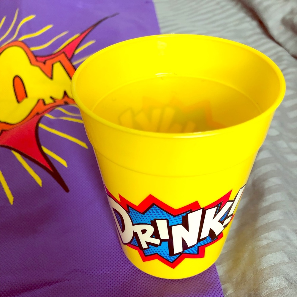 Set of Assorted plastic superhero cups